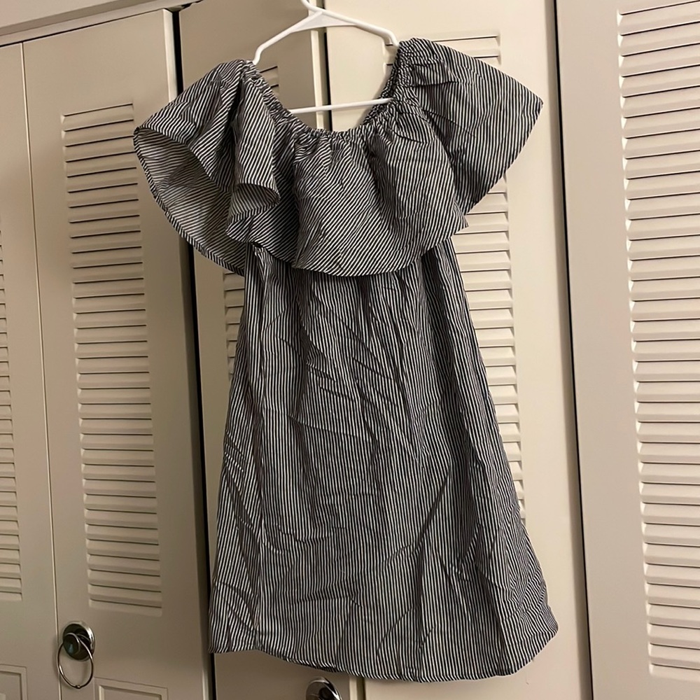 COPY - Grey and white stripe medium dress by Fashion Web